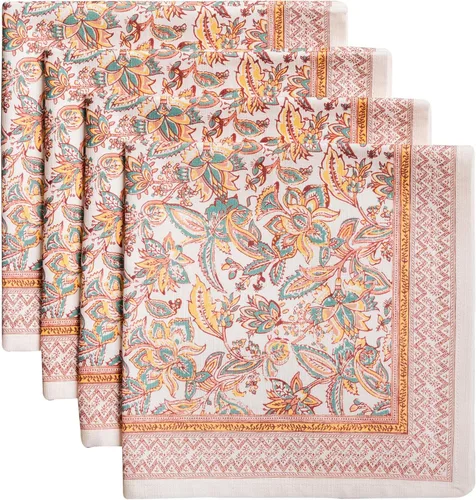 Miniatura 97 de Maison d' Hermine Happy Florals - Juego de 4 servilletas 100% algodón suave y cómodo perfectas para cenas familiares, bodas, fiestas de cóctel, 063