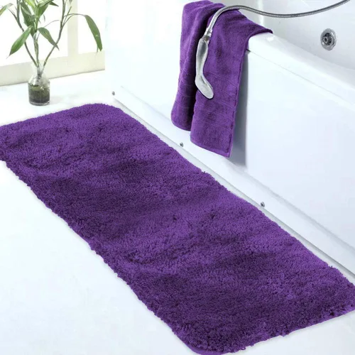 Miniatura 56 de Walensee Alfombra de baño antideslizante (16 x 24 pulgadas, color rubor) absorbente de agua, microfibra suave, lavable a máquina, alfombra de baño