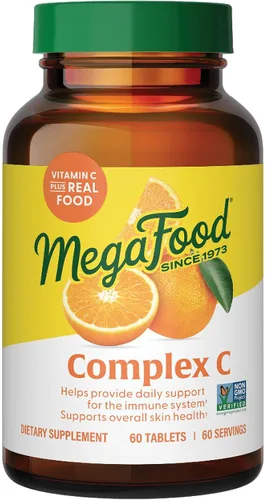 Miniatura 11 de MegaFood Complex C - Suplemento vegano de apoyo inmunológico de vitamina C, suplemento de vitamina C hecho con alimentos reales, incluyendo naranja