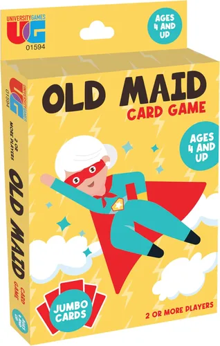 Miniatura 2 de University Games Juego de cartas Vieja Soltera - Tamaño Jumbo, Tarjetas de personajes coloridas para niños de 4 años en adelante, juego divertido