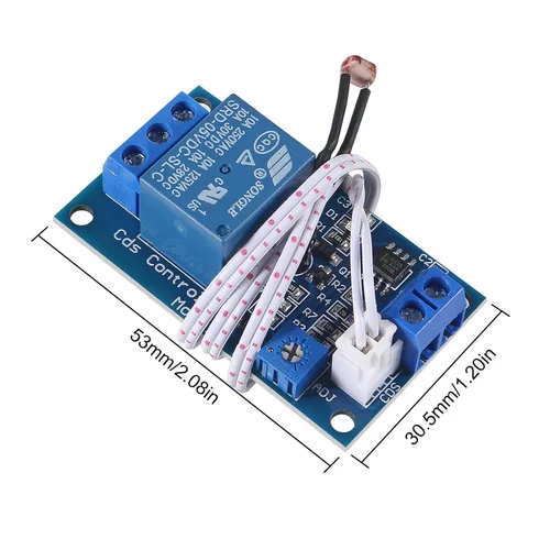 Miniatura 4 de 5 módulos de relé fotorresistente XH-M131, interruptor de control de luz CC 5V 10A, módulo de relé fotorresistente, sensor de detección de brillo