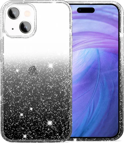 Miniatura 14 de JJGoo Compatible con iPhone 13 Funda, Purpurina Suave TPU A Prueba de Golpes Protectora Parachoques Cubierta, Brillante Bling Brilloso Lindo Delgado