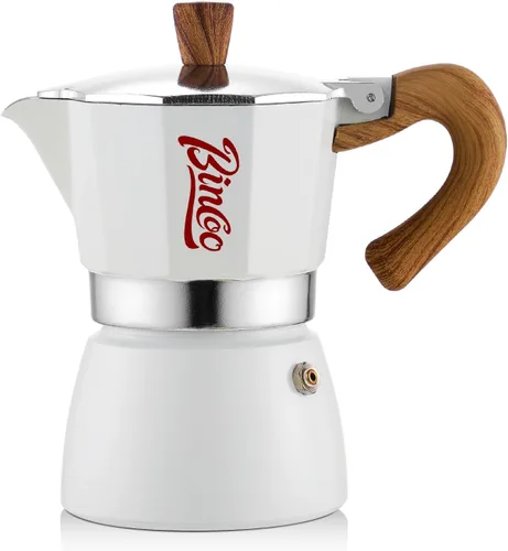 Miniatura 12 de Estufa para máquina de café expreso, olla Moka de 3 tazas, cafetera italiana clásica, válvula de seguridad individual (negro, 3 tazas)