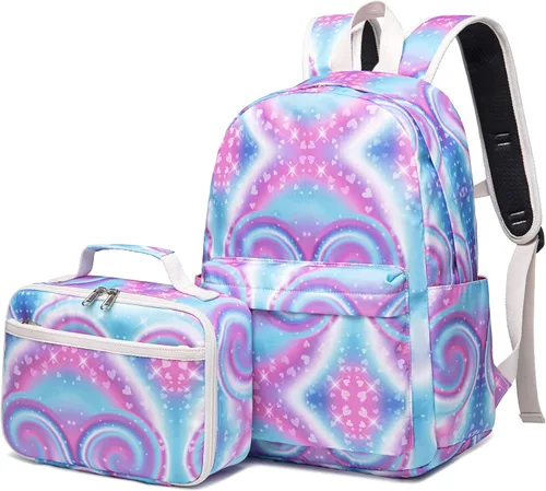 Miniatura 9 de CAMTOP Juego de morral y lonchera para niñas de preescolar y primaria