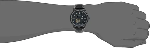 Miniatura 6 de Bulova Men's Classic 3-Hand Automatic Leather Strap Watch, 21-Jewels, Hack Feature, Luminous Hands and Markers,Open Aperture and Exhibition Case Back