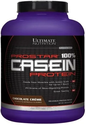 Ultimate Nutrition Prostar - Proteína en polvo micelar e hidrolizada de caseína – sin grasa durante la noche crecimiento muscular y recuperación con