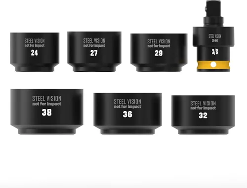 Miniatura 9 de Steel Vision Juego de 5 piezas de 3/8 pulgadas para filtro de aceite de perfil bajo, métrico 0.945 in, 1.063 in, 1.142 in, 1.260 in, 1.417 in, acero