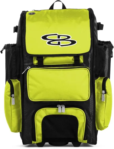 Miniatura 7 de Boombah Rolling Superpack - Bolsa para equipo de béisbol/sóftbol, varios colores, mango telescópico y capacidad para 4 murciélagos, versión