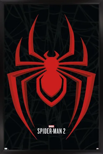 Miniatura 8 de Trends International Marvel's Spider-Man 2 - Póster de pared con icono de Miles Morales, 22.37 x 34.00 pulgadas, versión enmarcada de madera