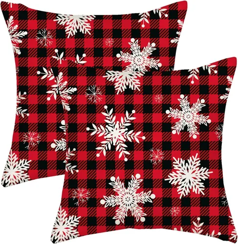 Miniatura 24 de AGAYNA Juego de 2 fundas de almohada decorativas con diseño de acuarela verde salvia para árbol de Navidad de 16 x 16 pulgadas, para sofá, invierno