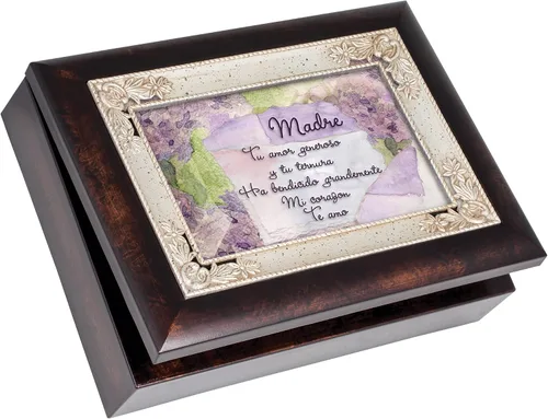 Cottage Garden Mamá Madre Español Tu Amor Generoso Burlwood Joyero Caja de música reproduce increíble gracia