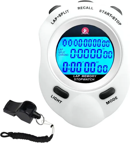 cronómetro de metal para deportes, 10/100/400 vueltas, cronómetros y temporizador para entrenador deportivo, carrera con temporización de 0.01