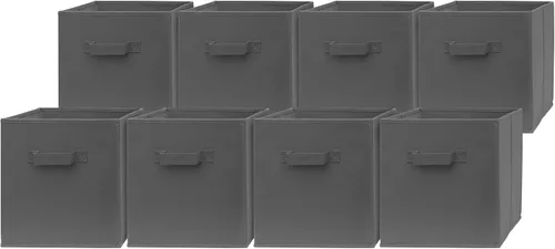 Miniatura 8 de Contenedores de almacenamiento de cubos de 11 x 11 pulgadas, paquete de 2, cubos de almacenamiento de 11 pulgadas para dormitorio, sala de estar