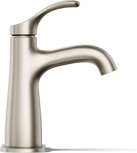 Miniatura 8 de Kohler 27389-4N-BL Simplice - Grifo para lavabo de baño, 1 agujero, grifos de baño de una sola manija con drenaje clicker, 0.5 gpm, negro mate