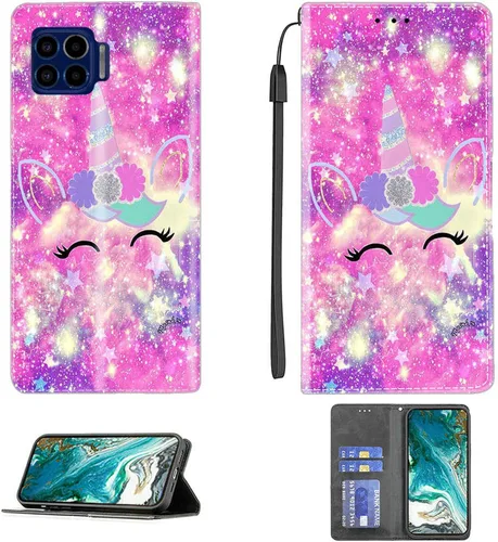 Miniatura 124 de Funda para Moto One Zoom compatible con Motorola One Zoom Phone Case Flip Stand Cover Magnetic Close YHD