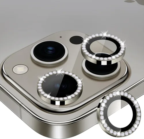 Miniatura 85 de Protector de Lente de Cámara Bling para iPhone 17 Pro / 17 Pro Max, Anillo de Metal con Diamante Individual con Dureza 9H, Protector de Pantalla