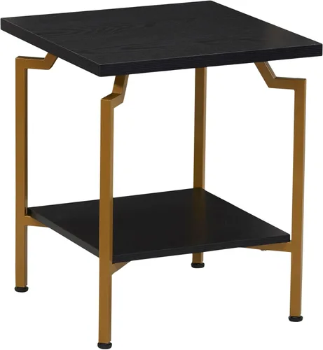 Miniatura 20 de Household Essentials Mesa de centro rectangular de hierro negro y oro