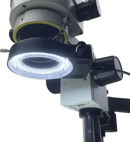 Miniatura 2 de 144 64 Iluminación LED de anillo de luz para microscopio estéreo, lámpara de luz de anillo ajustable industria, monocular, binocular, soldadura 64