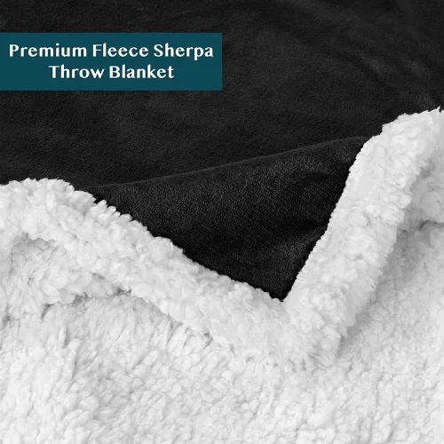 Miniatura 8 de PAVILIA Manta Throw de Forro Polar Sherpa para Sofá, Negro, Manta de Sofá de Felpa Suave y Esponjosa, Manta de Invierno Reversible y Acogedora