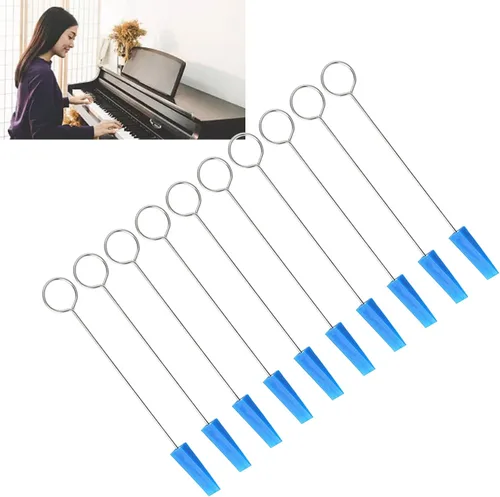 Miniatura 5 de Herramienta de fijación de silenciador de piano, silenciadores de afinación de goma, operación flexible, 10 piezas, buena elasticidad, mango