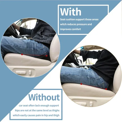 Miniatura 3 de Cojín de asiento de automóvil, almohadilla de asiento de espuma viscoelástica para ciática y alivio del dolor de espalda baja, cojín de asiento