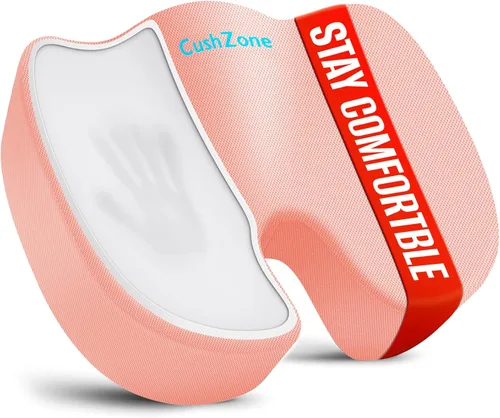 Miniatura 23 de CushZone Cojines para Silla de Oficina, Cojín de Espuma Viscoelástica para Coxis para Dolor de Coxis Silla de Oficina Asiento de Automóvil, Ciática