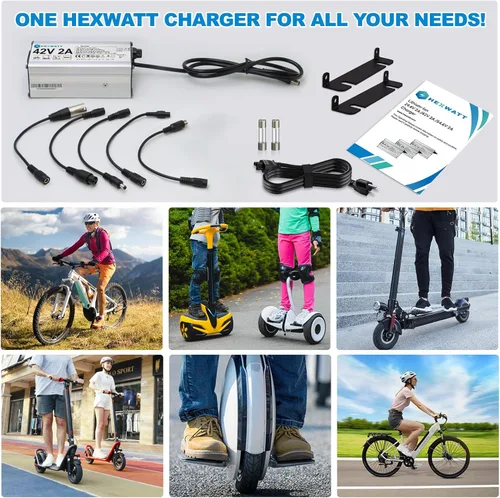 Miniatura 8 de Cargador de 42 V 2 A para batería de iones de litio de 36 V, scooter eléctrico, Hoverboard ebike cargador de batería de bicicleta eléctrica