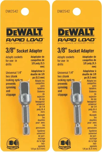 Miniatura 16 de DeWalt DW2542 1/4 pulgadas. Disco Hex hasta 3/8 pulgadas, adaptador de enchufe