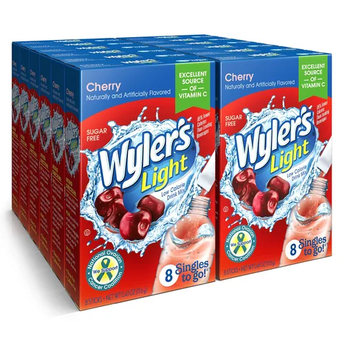 Miniatura 14 de Wyler's Light Paquetes de polvo Singles to Go, mezcla de bebida de agua, paquete variado de 40 unidades, limonada rosa, fresa y arándanos, sin