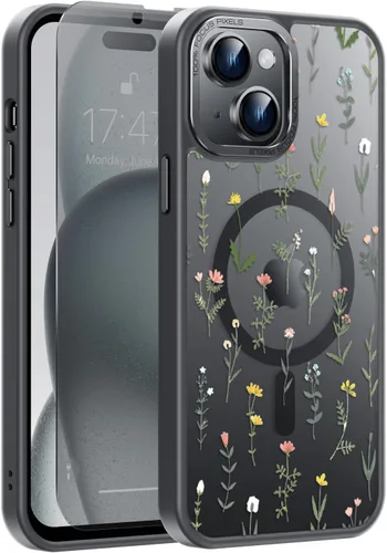 Miniatura 54 de Goodon Funda para iPhone 17 Pro con protector de pantalla de privacidad, compatible con Magsafe, a prueba de golpes, translúcida mate, bonita funda