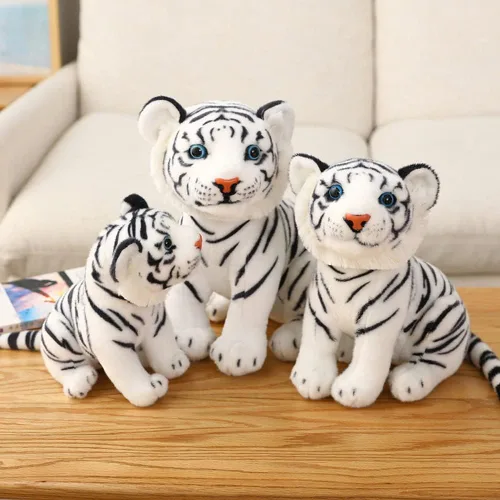 Miniatura 9 de GUDVES Tiger Tale Toys - Peluche de tigre blanco de 7.8 pulgadas, bonito y realista regalo para niños