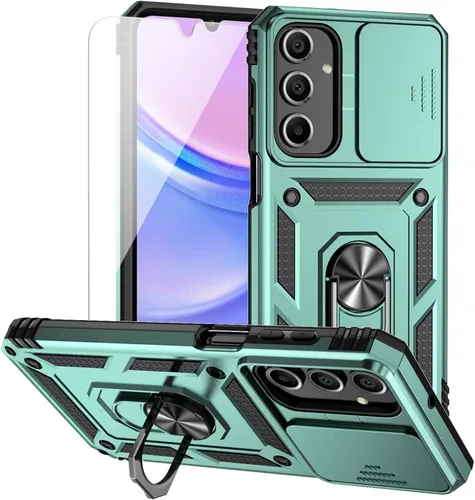 Miniatura 12 de Funda para Samsung Galaxy A16 5G con cubierta para lente de cámara, protector de pantalla HD, doble capa de grado militar, probada contra caídas