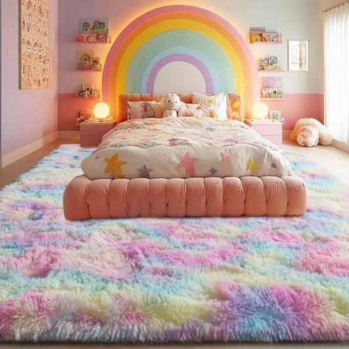Miniatura 74 de qulint Alfombras de área de 5 x 7 pies para sala de estar, alfombra suave y esponjosa para dormitorio, alfombra de habitación de niños grandes, Gris