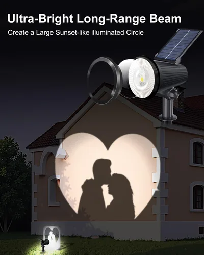 Miniatura 2 de Focos solares impermeables para exteriores, lámpara LED ultra brillante para árbol, bandera, césped, estatua, piscina, jardín, casa, pared, patio