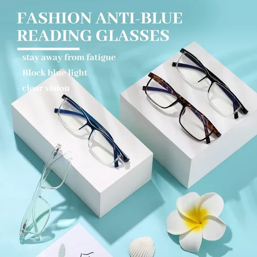 Miniatura 2 de LUFF 4 lentes de lectura anti-rayos azules lectores portátiles ultraligeros (2.00X)
