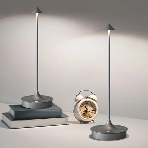 Miniatura 10 de Lámpara de mesa inalámbrica recargable LED funciona con pilas, lámpara de mesa de 4000 mAh, lámpara táctil regulable al aire libre, impermeable