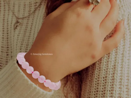 Miniatura 39 de Amazing Gemstone Pulsera de cristal para mujeres y hombres, pulsera de cristal curativo de protección, pulsera elástica con cuentas de piedras