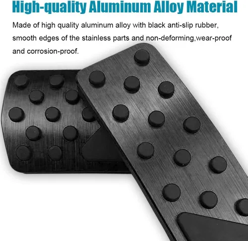 Miniatura 4 de LEXLEY 2 almohadillas de aluminio antideslizantes para pedal de freno de gas, cubiertas de pedal de acelerador sin perforación para Dodge 2011-2026