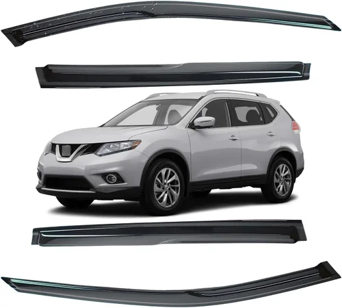 Miniatura 44 de Viseras para ventanas para Mazda 3 Sedán 4 puertas 2004 2005 2006 2007 2008 2009 estilo JDM Mugen, deflector de viento, protector solar y de lluvia