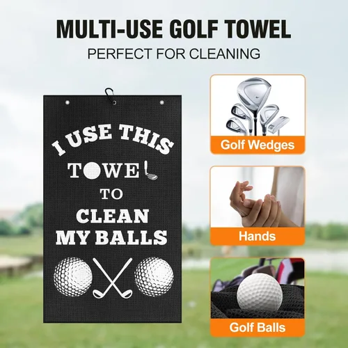 Miniatura 6 de Regalos para el día del padre para hombres, accesorios de golf para hombres, esposo, golfistas, divertido paño de limpieza de microfibra con clip