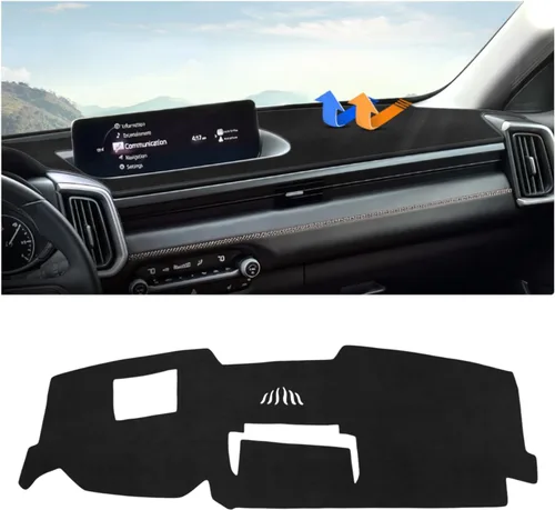Miniatura 48 de Autorder - Tapete para salpicadero para 2007-2013 Chevy Chevrolet Silverado/GMC Sierra con dos guanteras, accesorios, cubierta de salpicadero