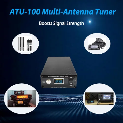Miniatura 6 de V3.2 ATU-100 EXT - Sintonizador automático de antena para radioaficionado, 1.8-55MHz, sintonizador SWR bajo, coincidencia de impedancia, diseño