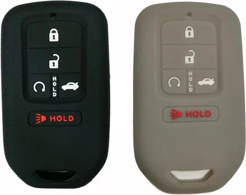 Miniatura 10 de 2 piezas Coolbestda - Estuche protector de silicona completa para llave de coche con control remoto de 5 botones para Honda Civic Accord Pilot CR-V