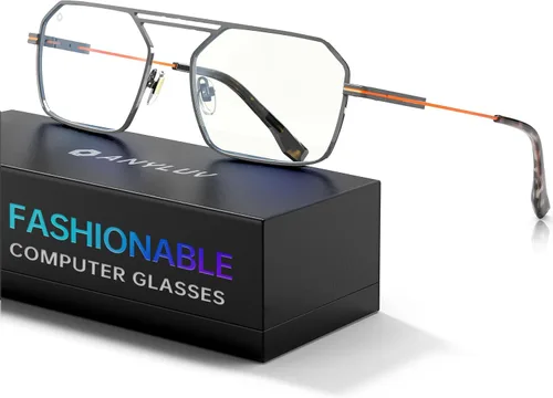 Miniatura 11 de ANYLUV Gafas de luz azul para hombres y mujeres, gafas de protección ocular para juegos, lentes de computadora con bloqueo de luz azul de metal