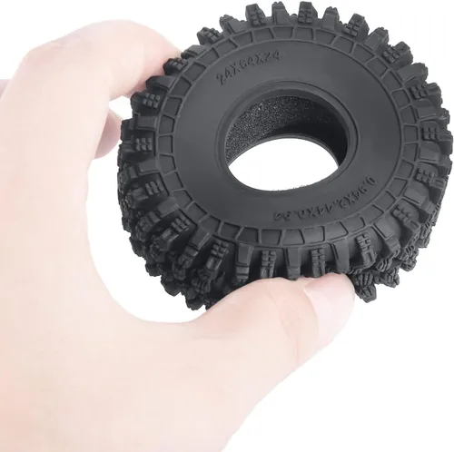 Miniatura 6 de RCHUBAM 4 unidades de 1.0 "neumáticos de goma de 2.520 in para 1/18 TRX4M Axial 1/24 SCX24 Deadbolt RC Crawler Car