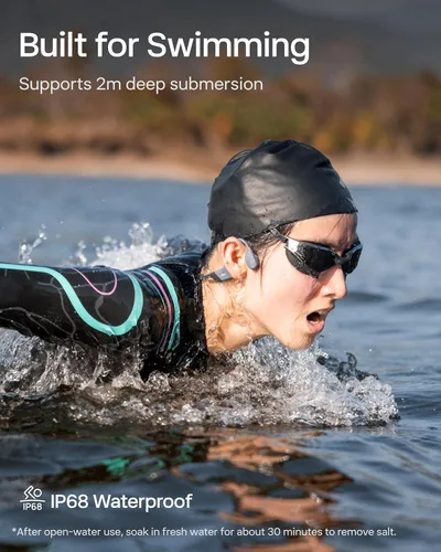 Miniatura 3 de SHOKZ OPENSWIM PRO Auriculares Bluetooth de conducción ósea de oído abierto, color gris