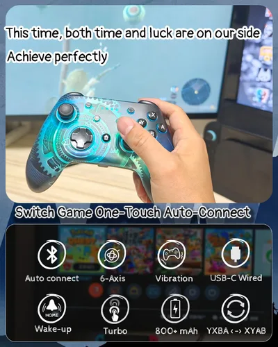 Miniatura 3 de Wzuicov Multi-Platform Game Controller with RGB & Dual-Mode Bluetooth & Wired Connection, Wireless Gamepad for Switch/Switch 2/iOS/Android/PC/TV