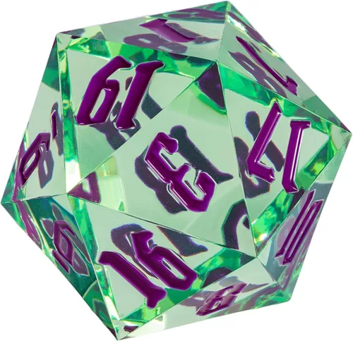 Miniatura 8 de 55mm dados de 20 lados DND, dados gigantes D20 D&D poliédricos grandes D20 con caja de regalo de dados para Dungeons and Dragons, juegos de mesa RPG