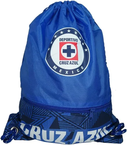 Icon Sports Cruz Azul - Bolsa oficial con cordón para gimnasio y fútbol, Azul, Cruz Azul