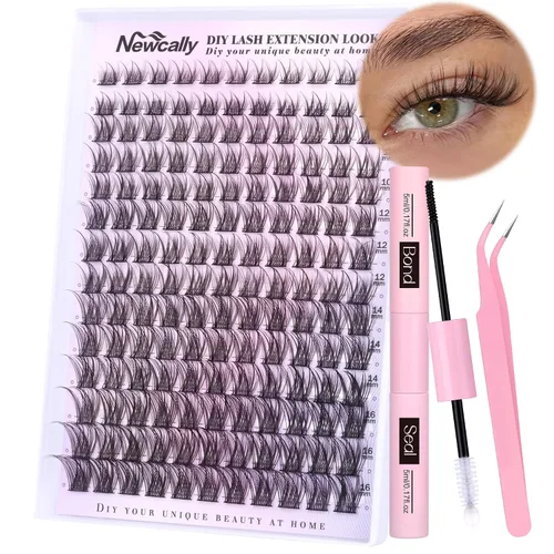 Miniatura 9 de Extensiones de pestañas en racimo naturales, pestañas individuales onduladas, 10-16 mm, para colocar en casa, extensiones de pestañas en racimo